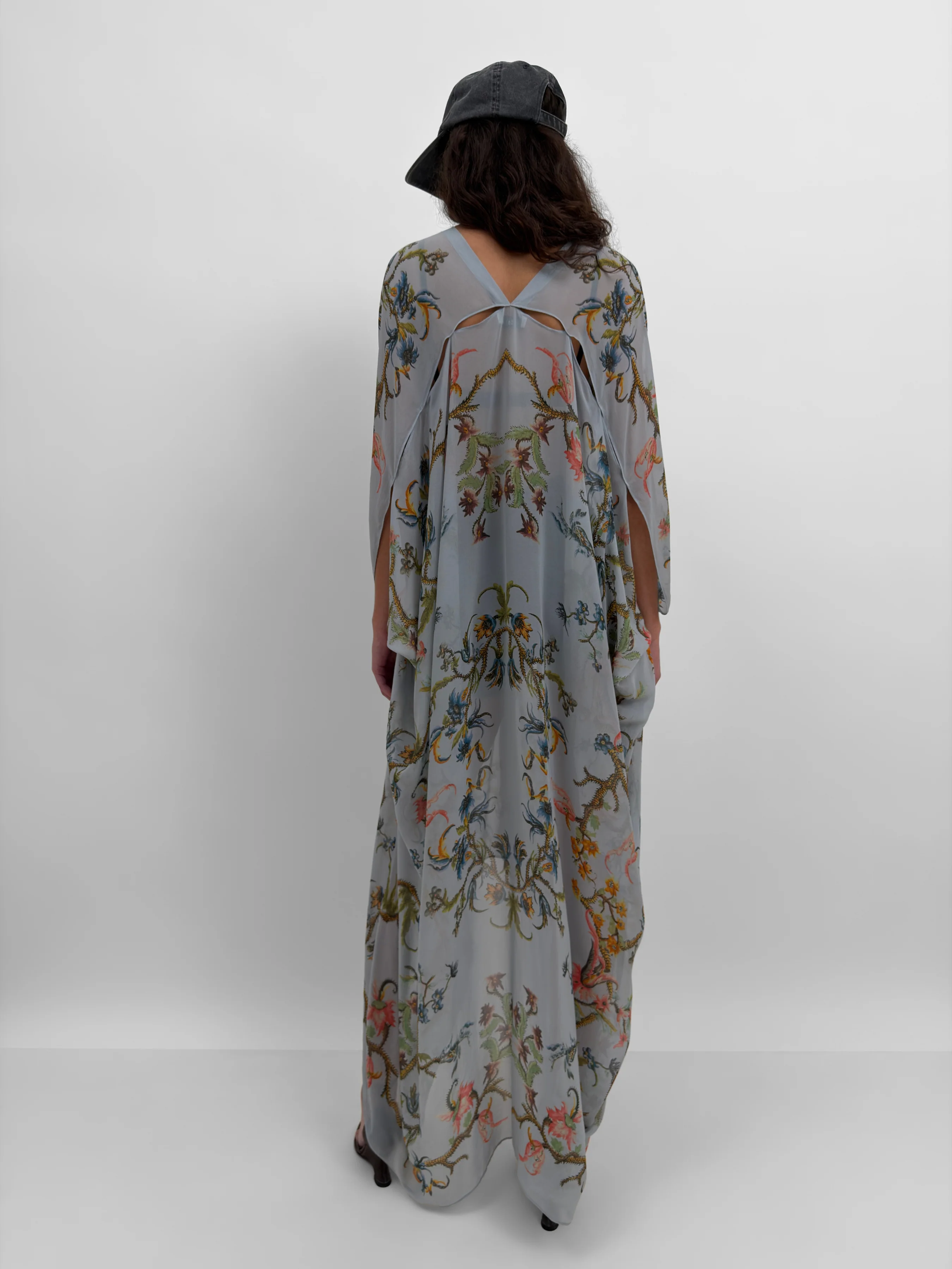 The Agave silk caftan in Trailing - Image 4