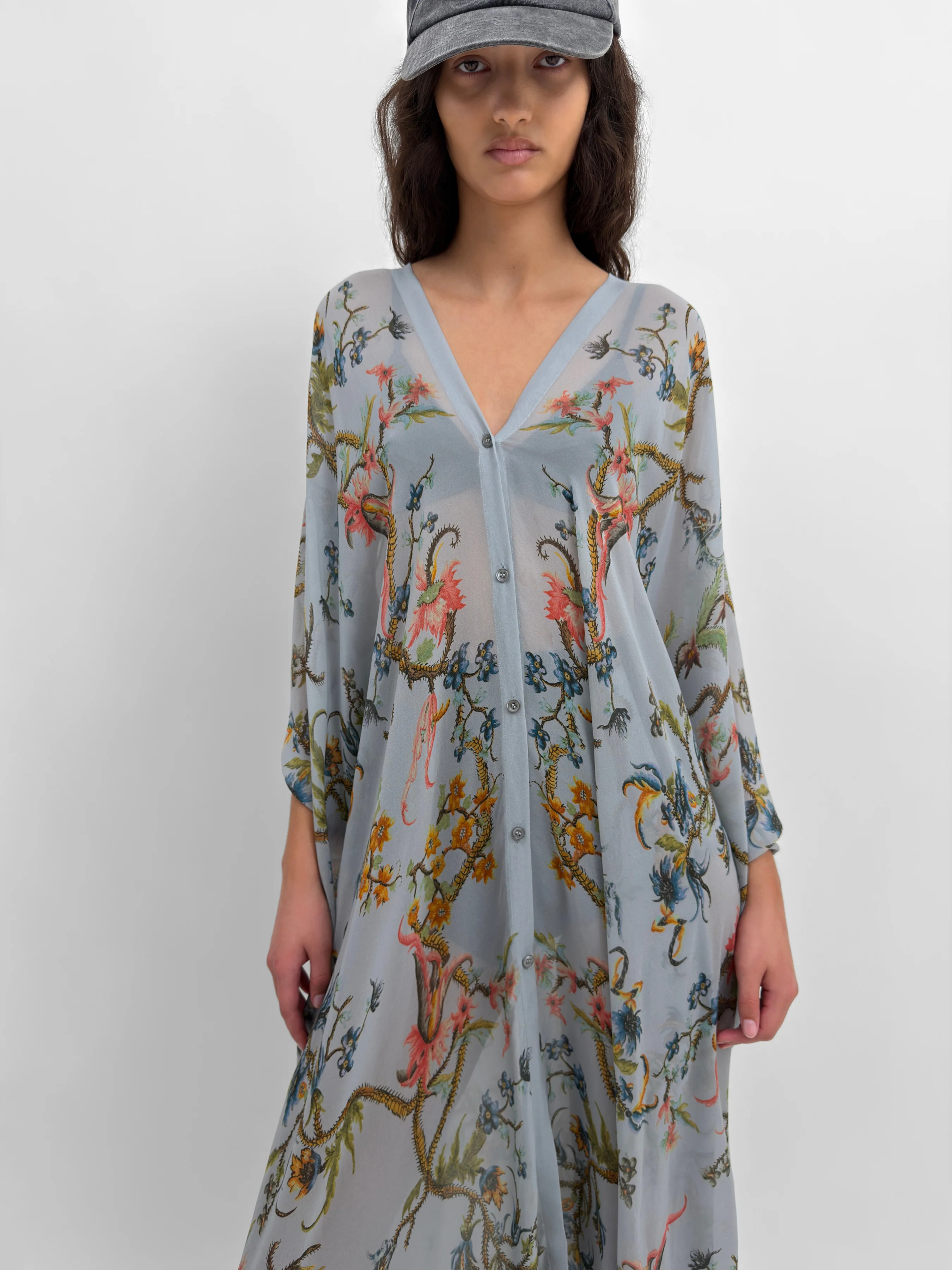 The Agave silk caftan in Trailing - Image 6