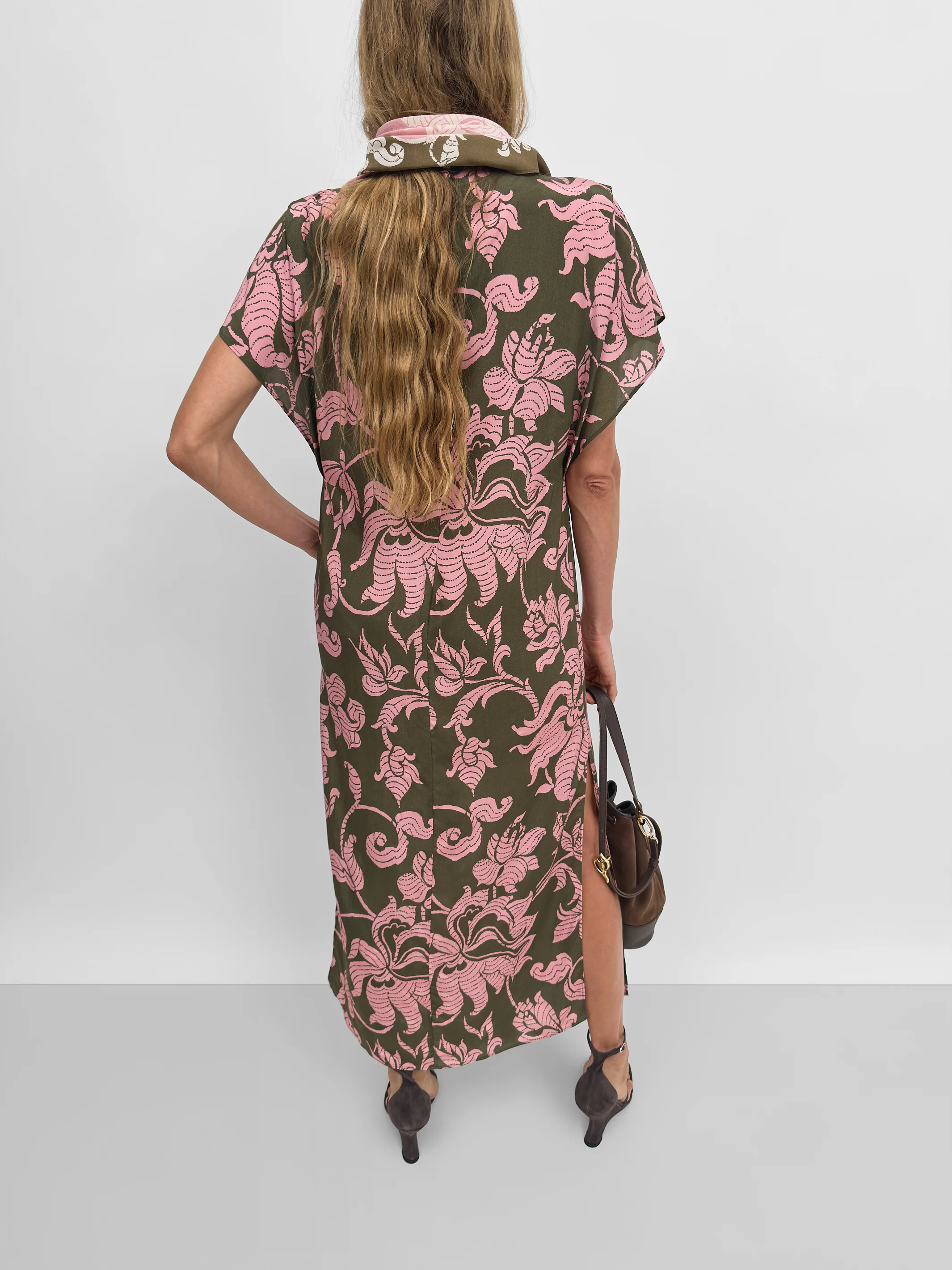 The Amalfi high neck dress in French Lily - Image 3