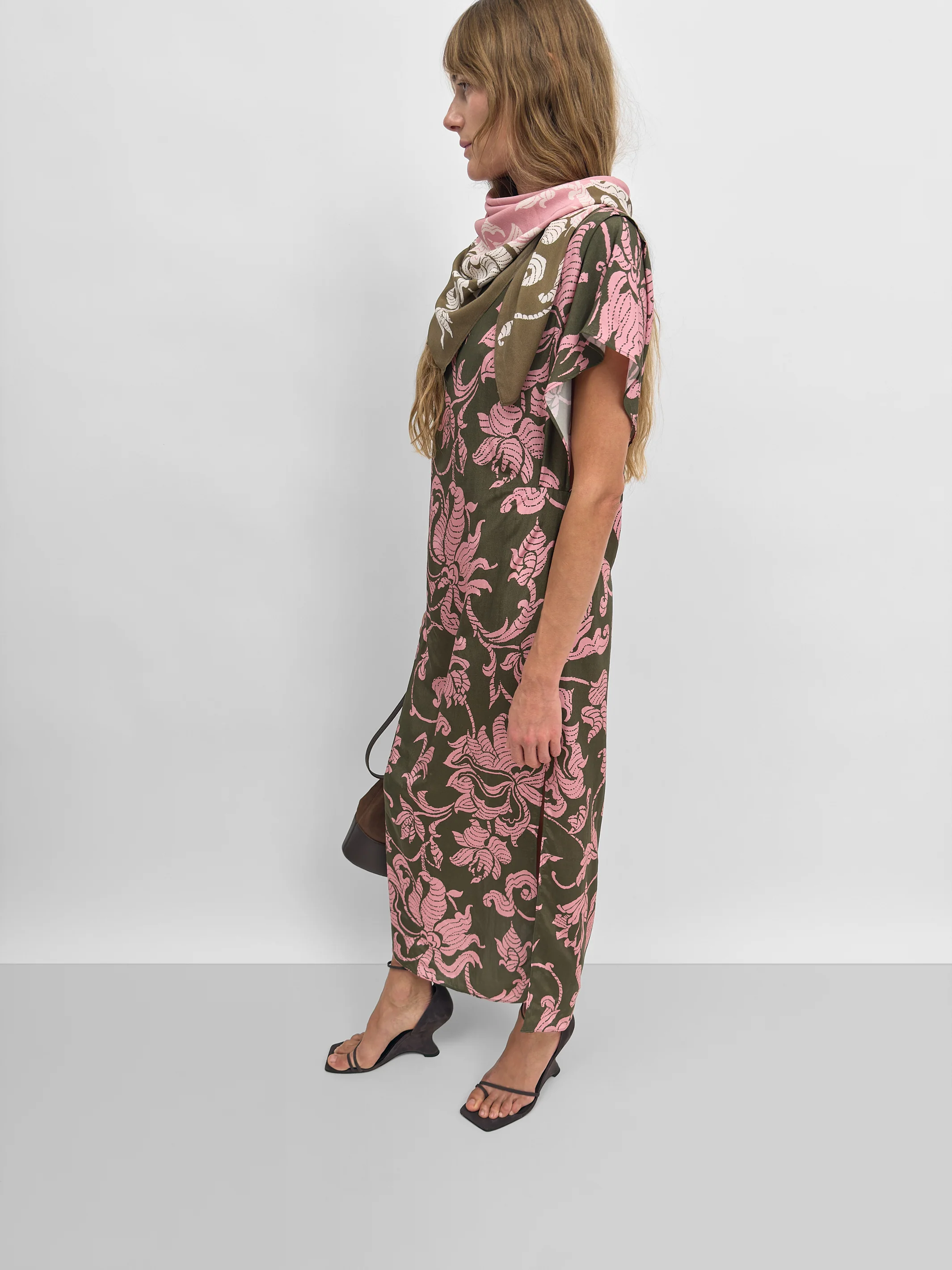 The Amalfi high neck dress in French Lily - Image 4