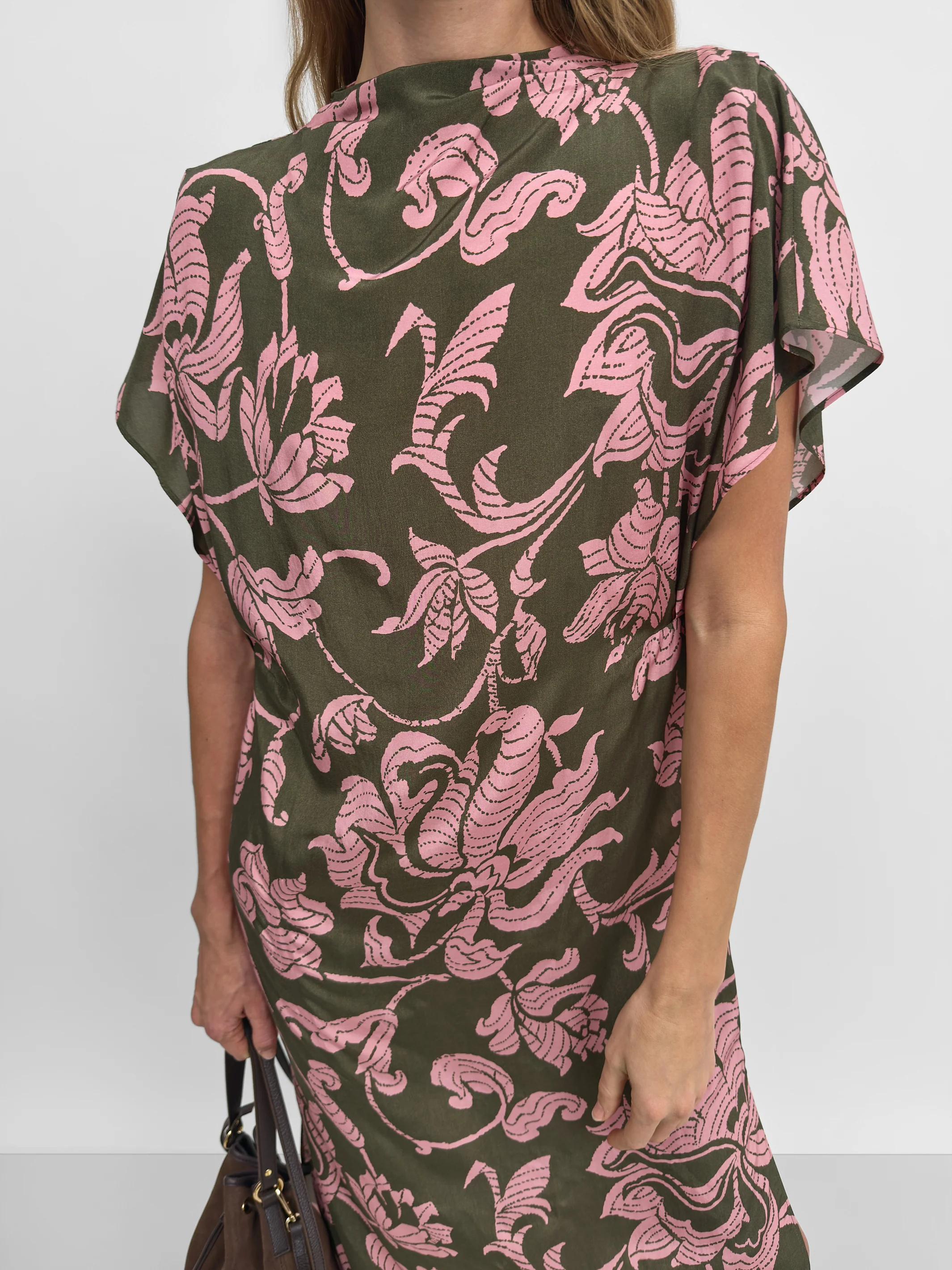 The Amalfi high neck dress in French Lily - Image 5