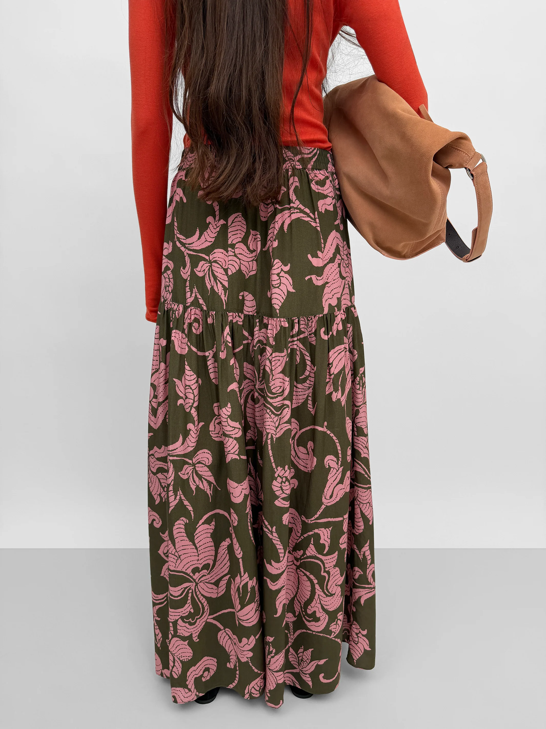 The Asti gathered skirt in French Lily - Image 3