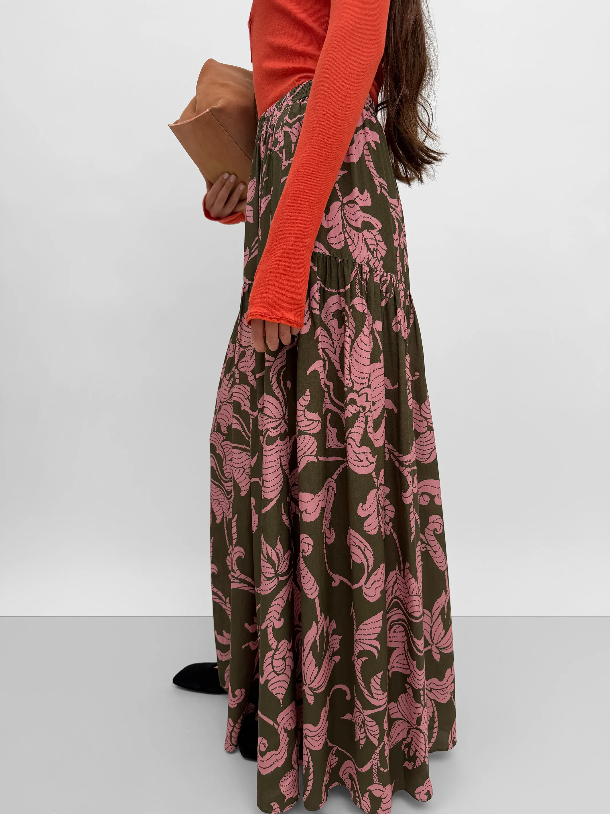 The Asti gathered skirt in French Lily - Image 4