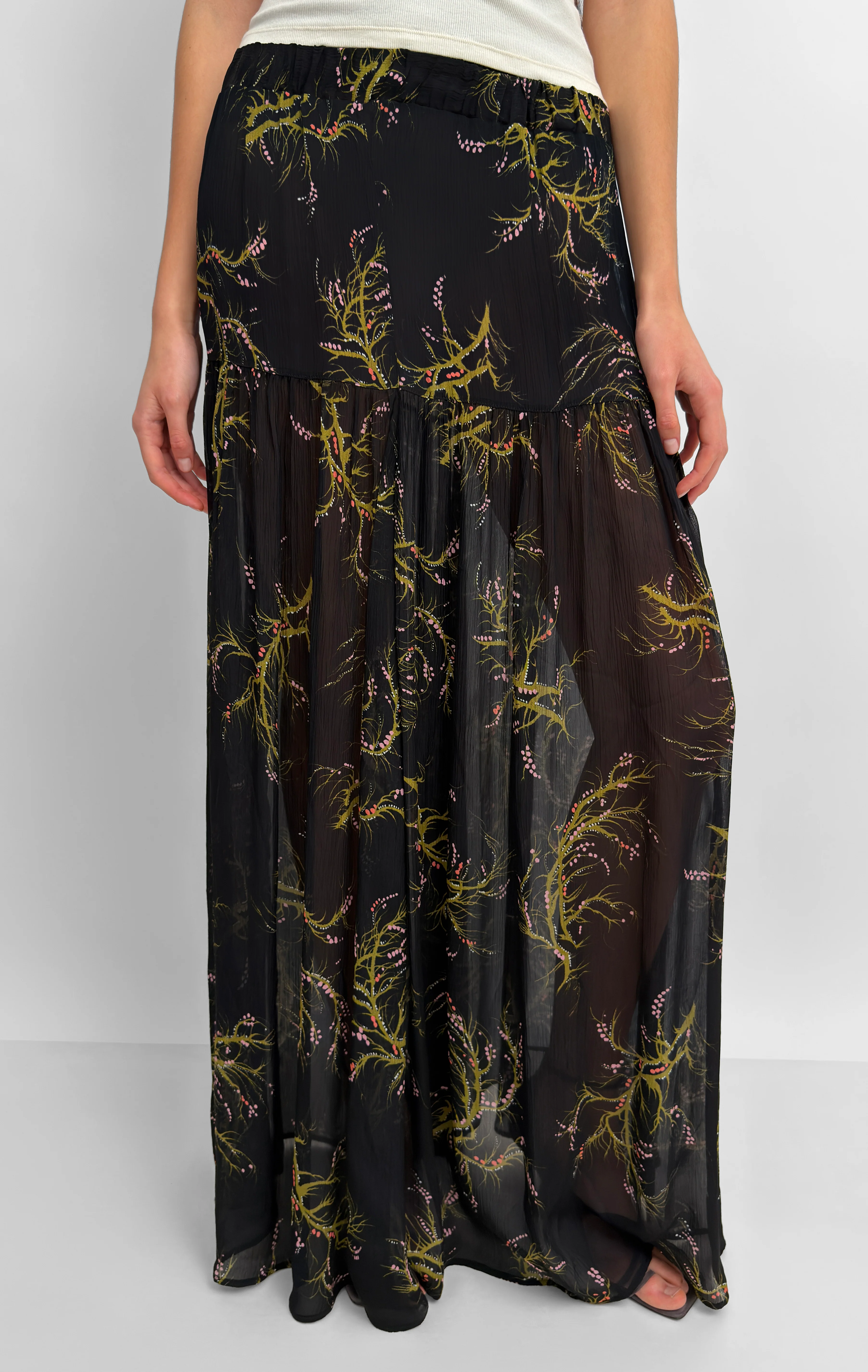 The Asti gathered skirt in Seaweed - Image 2