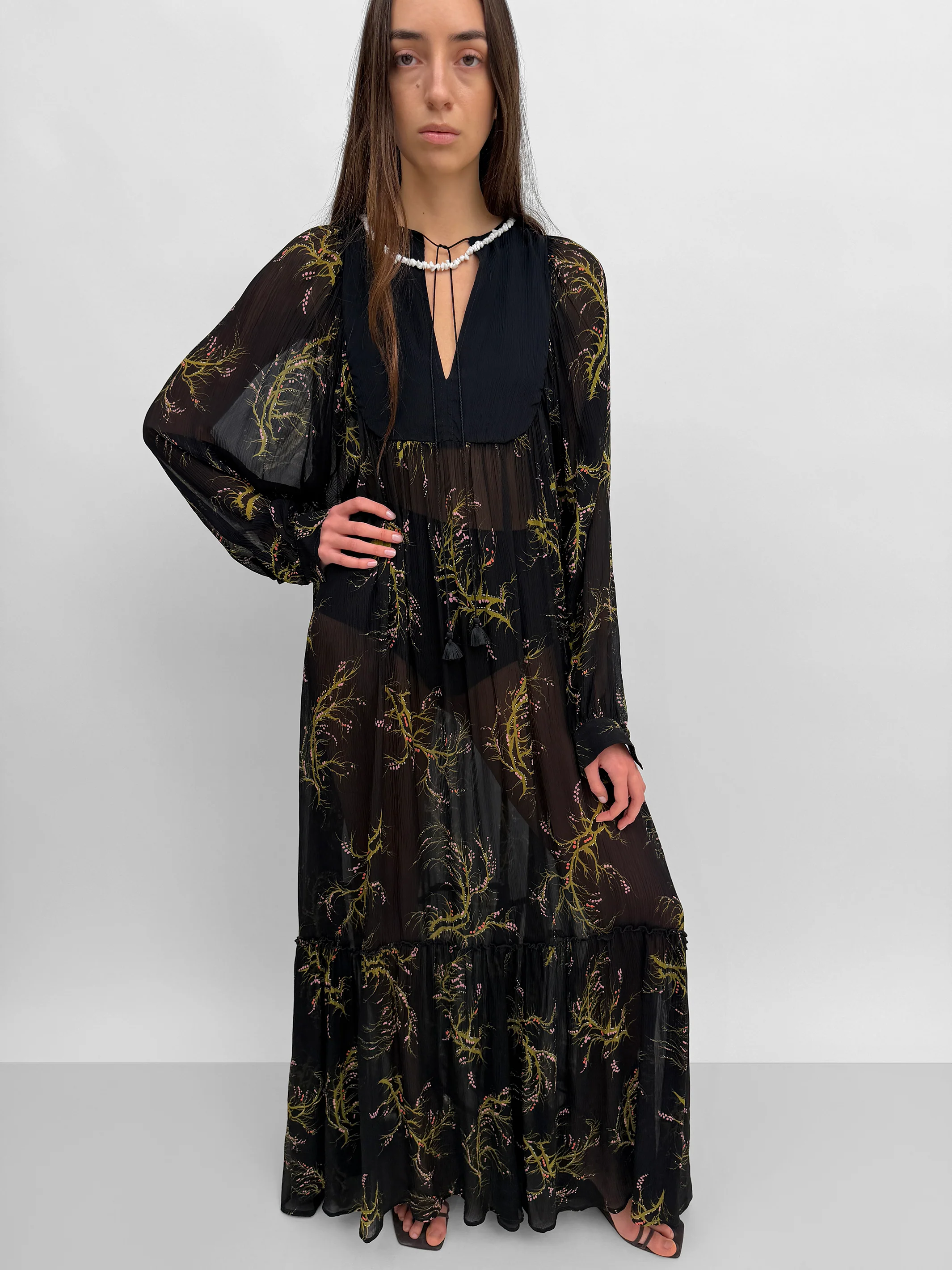 The Emerald maxi dress in Seaweed - Image 2