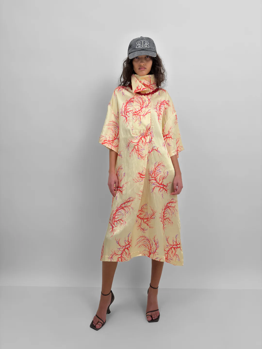 The Hemse overshirt dress in Seaweed - Image 2