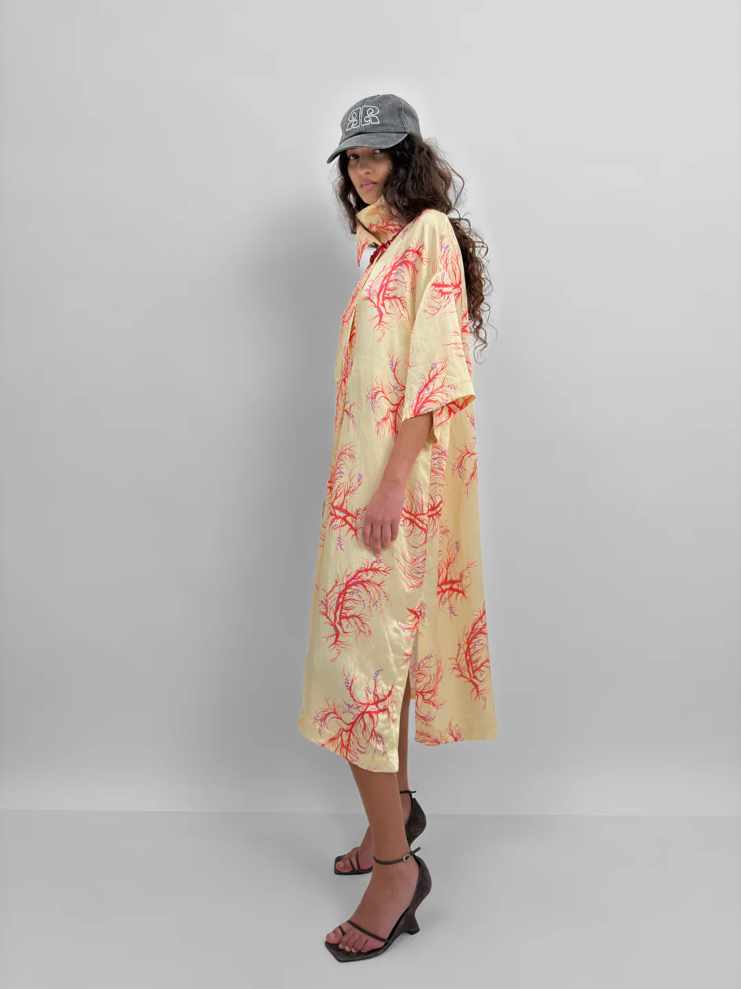 The Hemse overshirt dress in Seaweed - Image 4