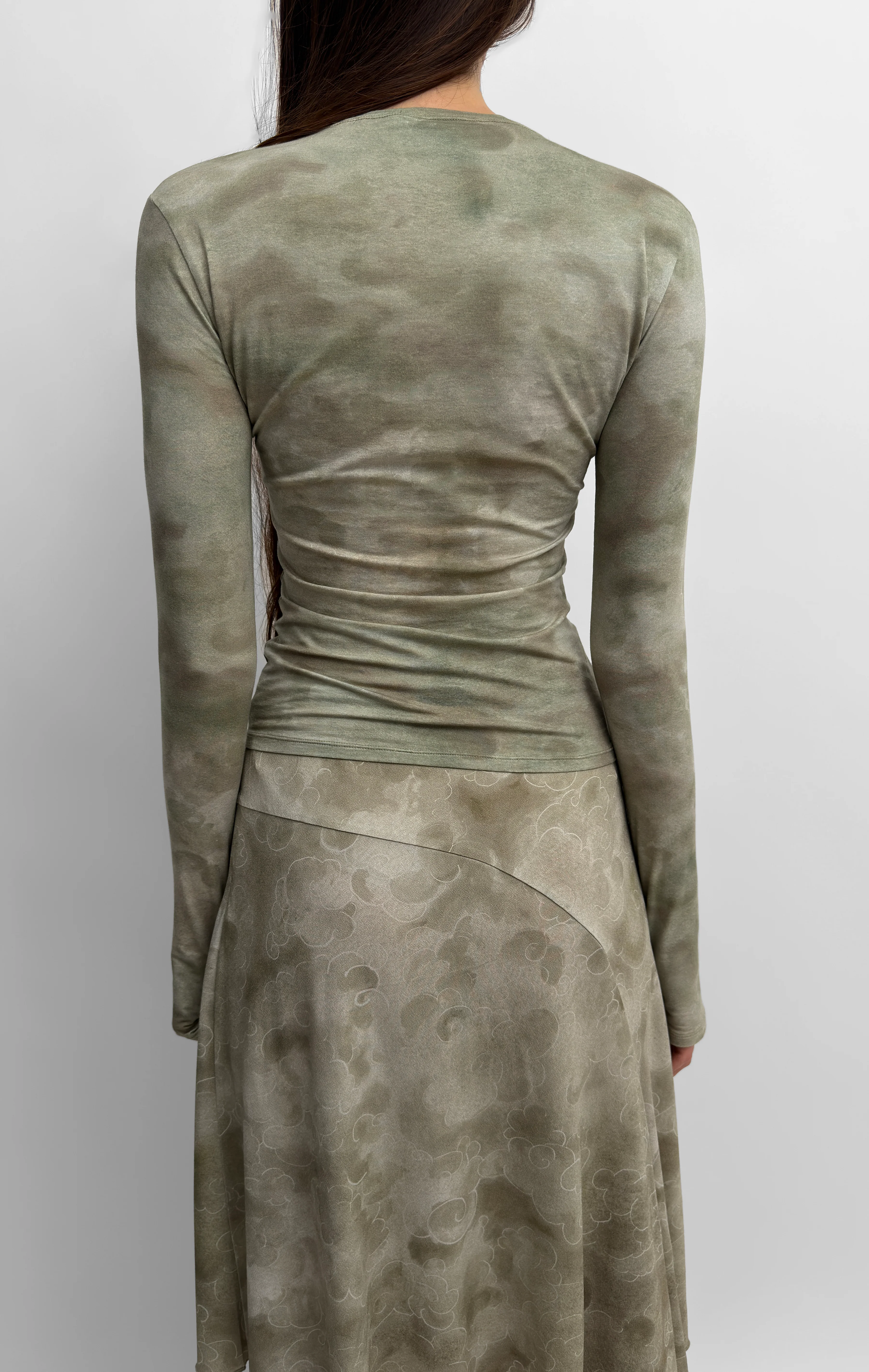 The Karlai long sleeve dance top in Clouds - Image 3