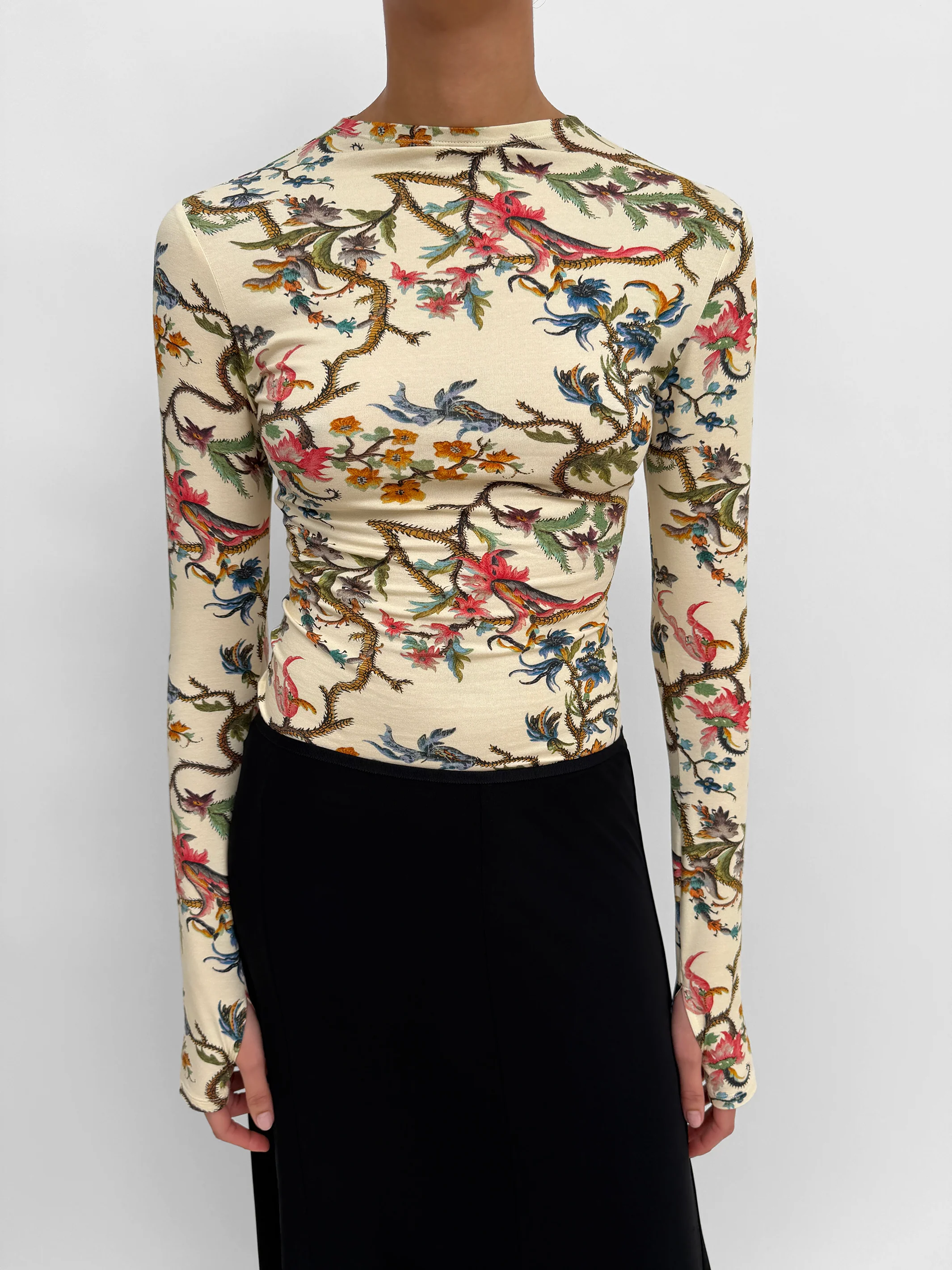 The Karlai long sleeve dance top in Trailing - Image 2
