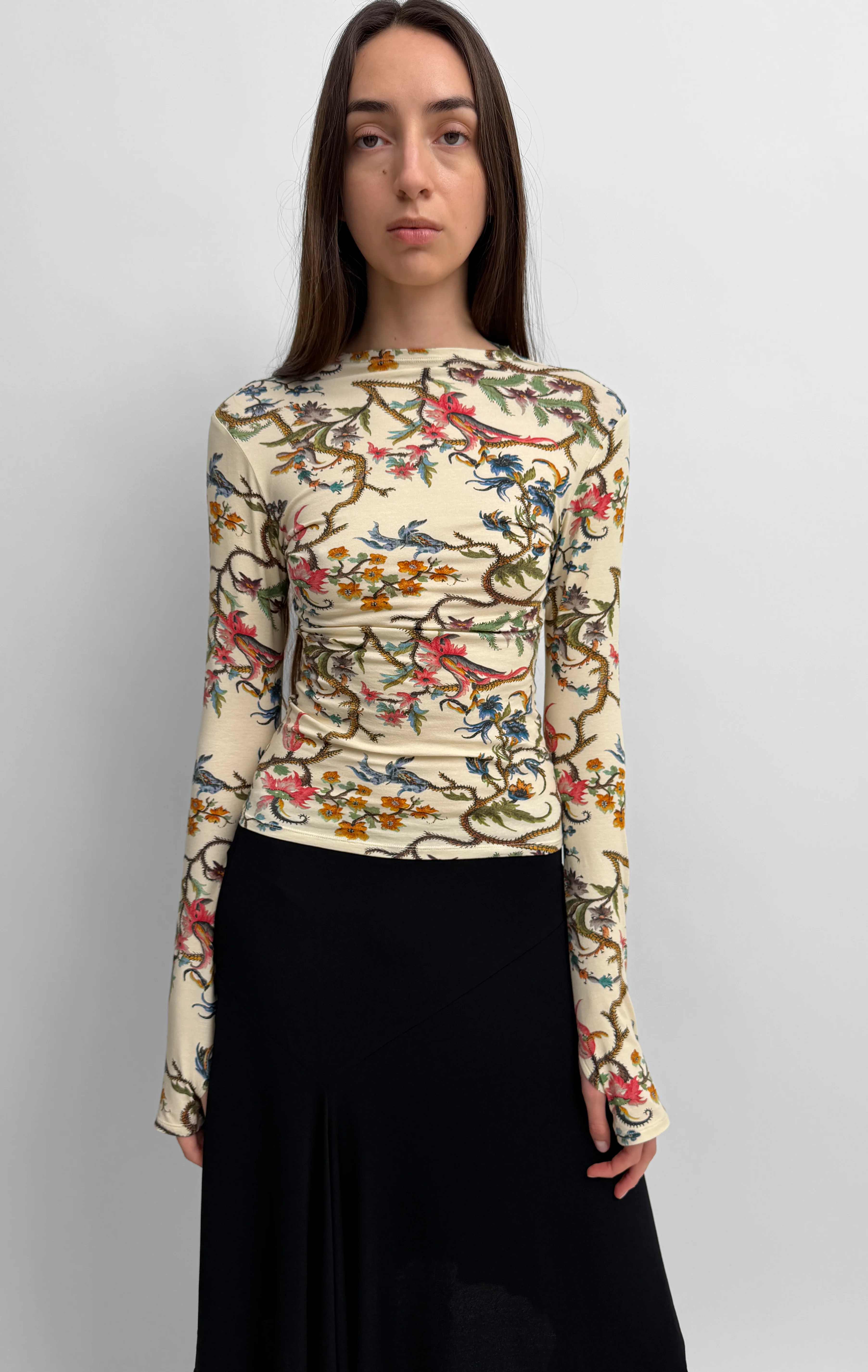 The Karlai long sleeve dance top in Trailing - Image 4