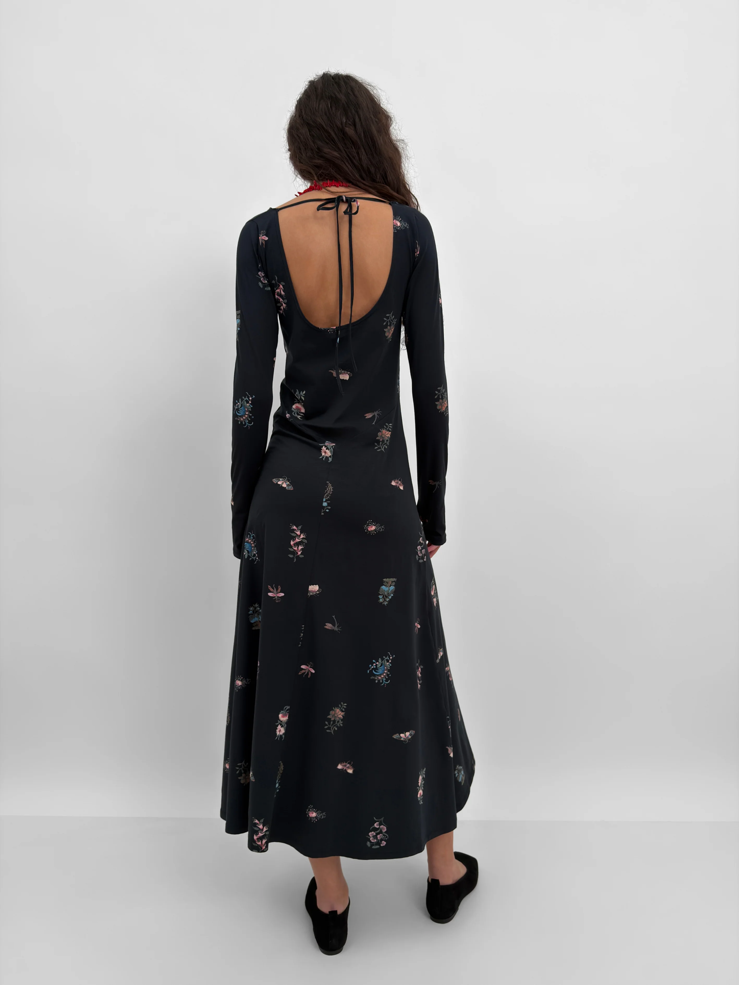 The Kendall open back tricot dress in Duchess - Image 4