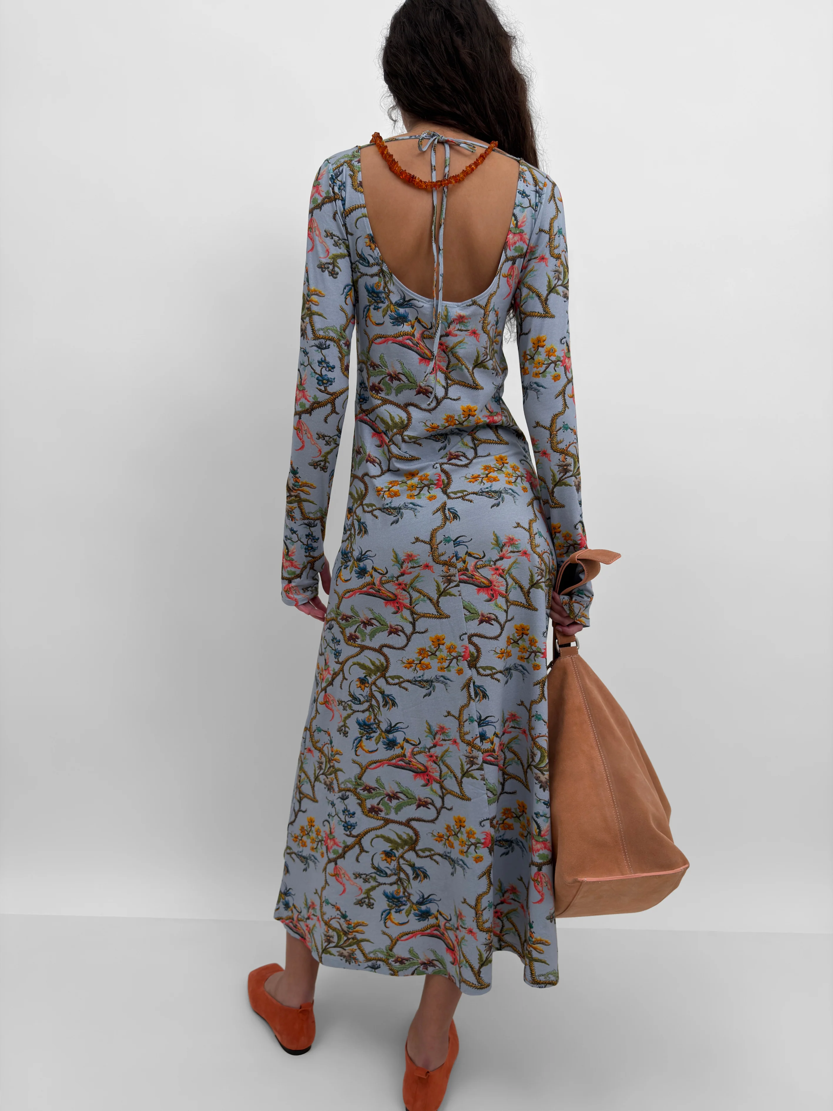 The Kendall Open back tricot dress in Trailing - Image 4