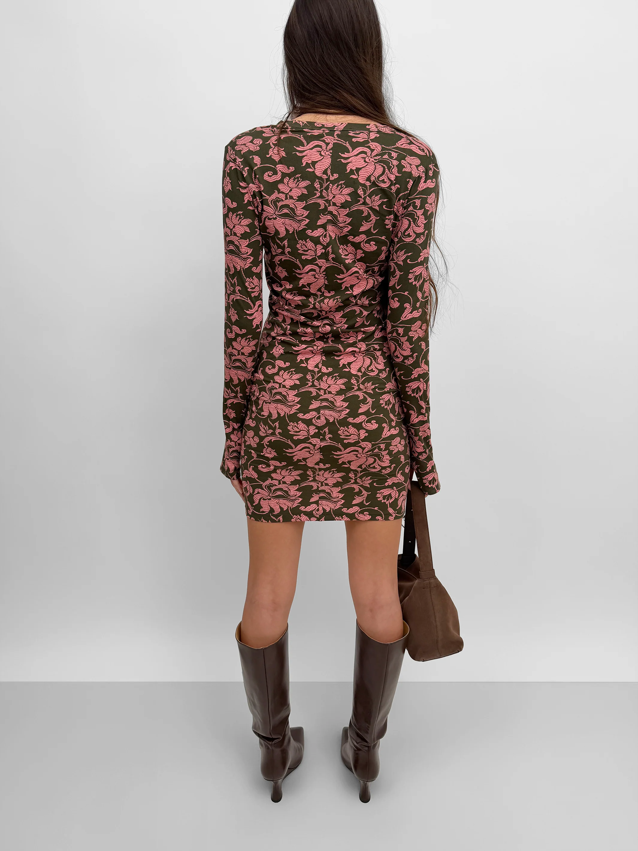 The Kiara Henley shirt dress in French Lily - Image 3