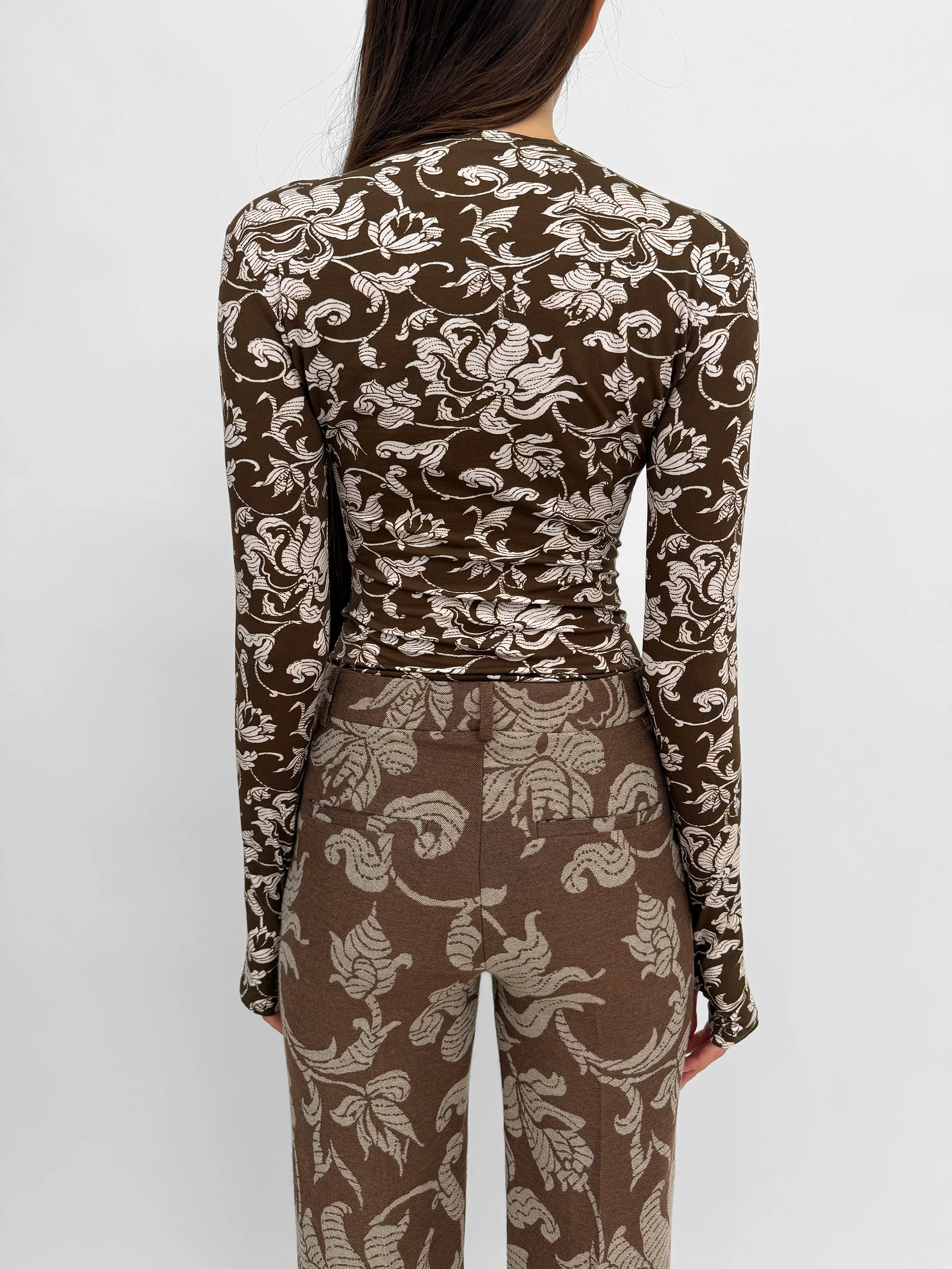 The Karlai long sleeve dance top in French Lily - Image 3