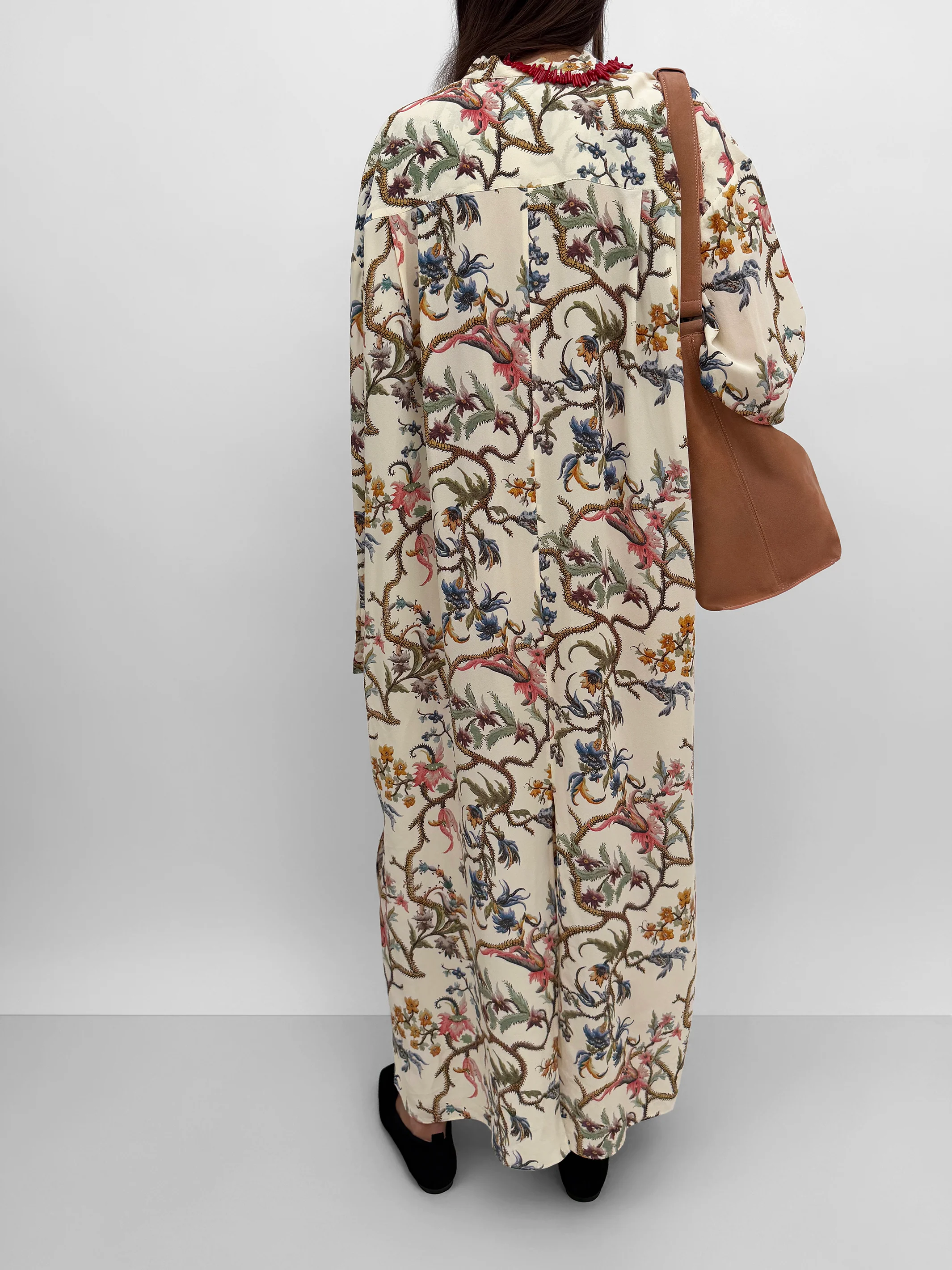 The Martini light silk shirt dress in Trailing - Image 3