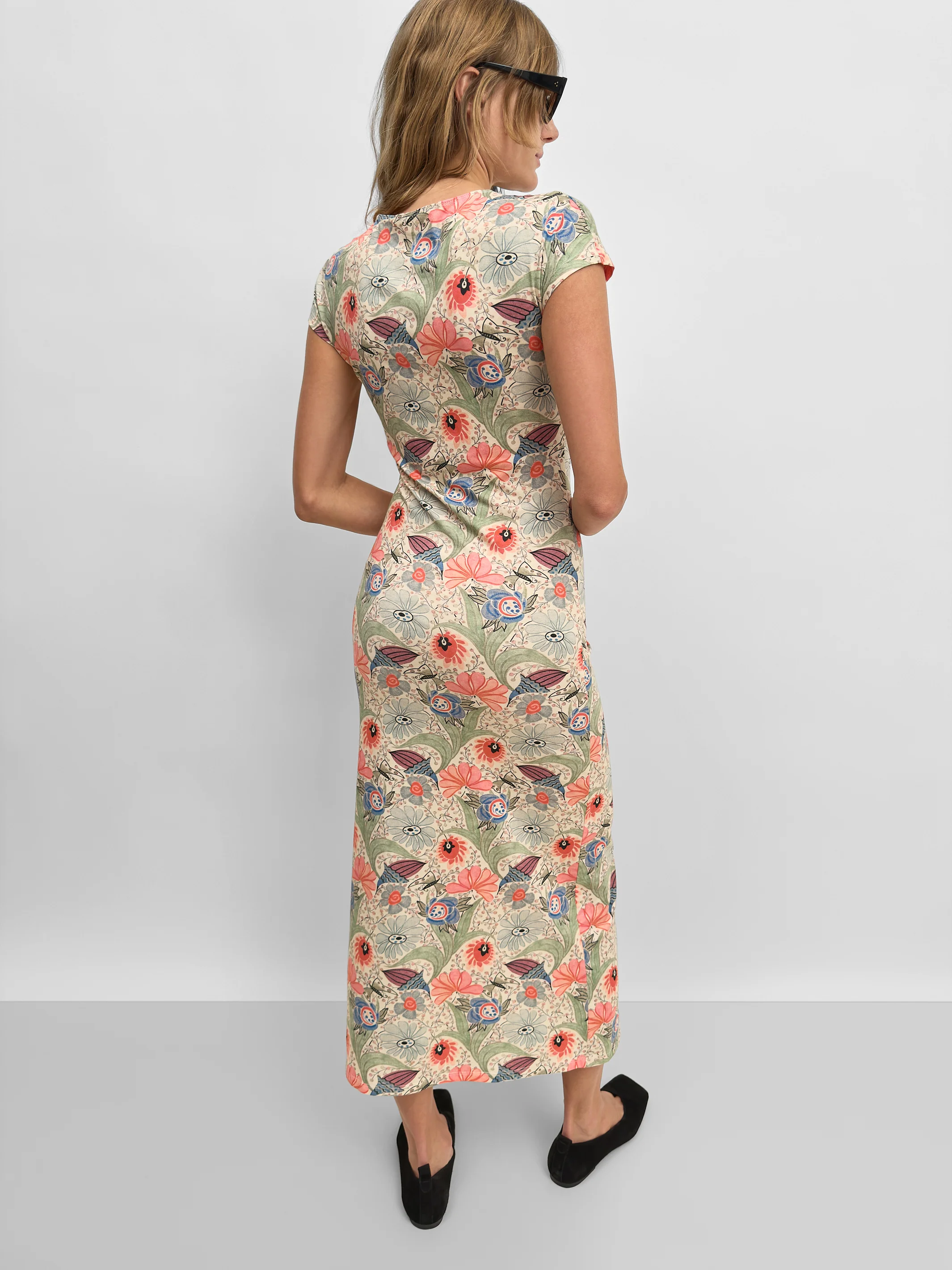 The Otta cap sleeve tricot dress in Ducharne - Image 2