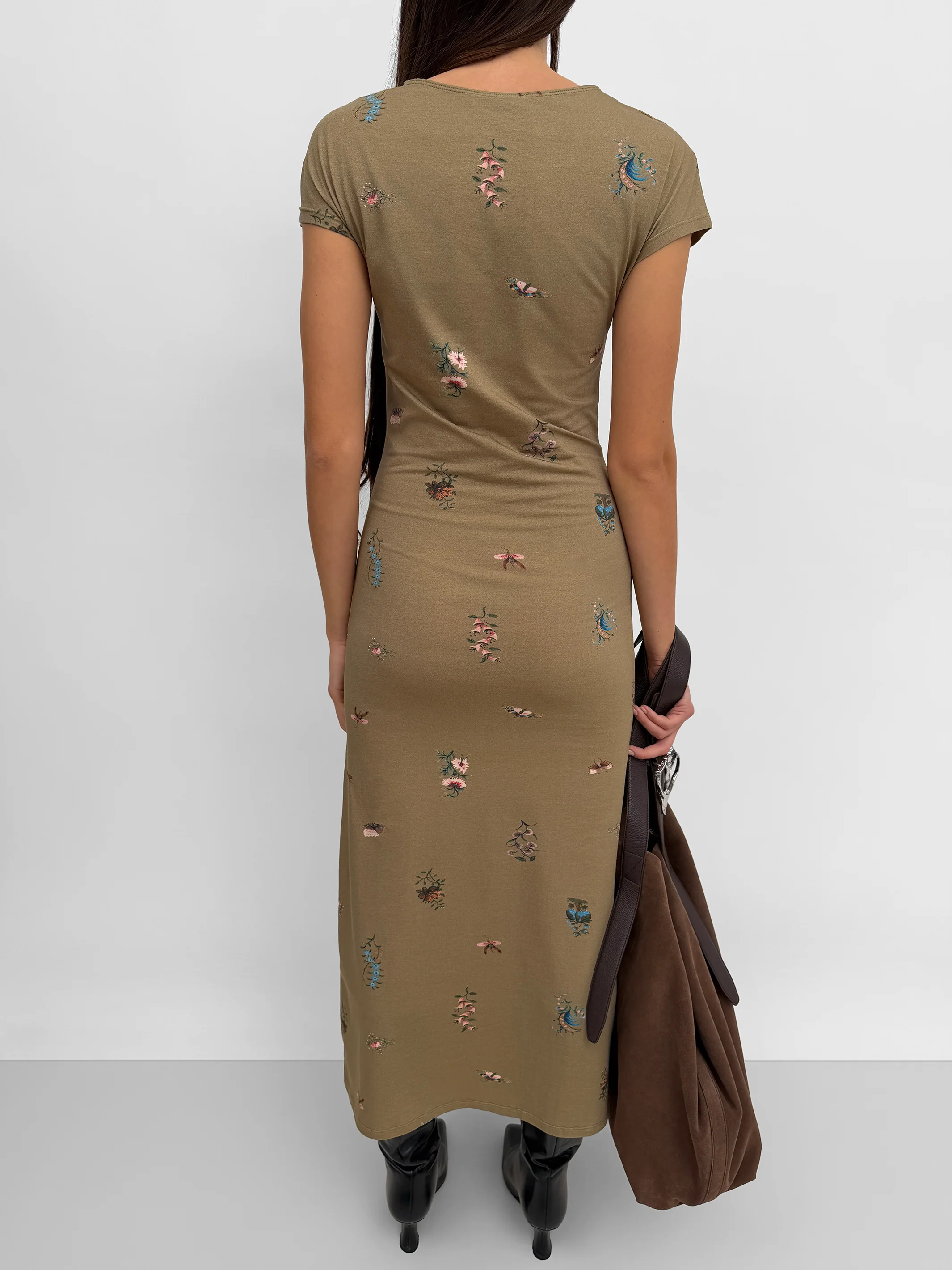 The Otta cap sleeve tricot dress in Duchess - Image 3