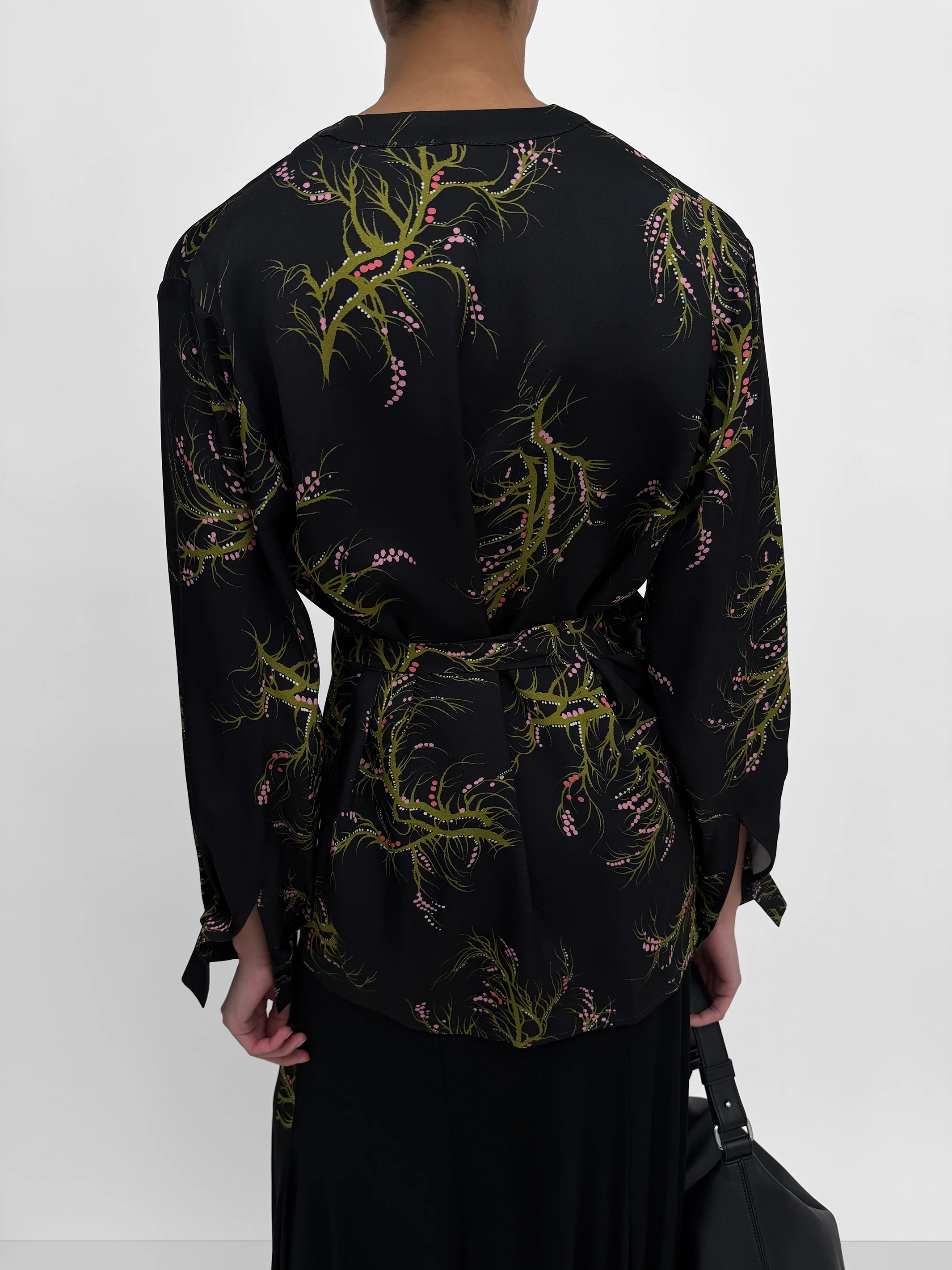 The Palmer wrap blouse in Seaweed - Image 3