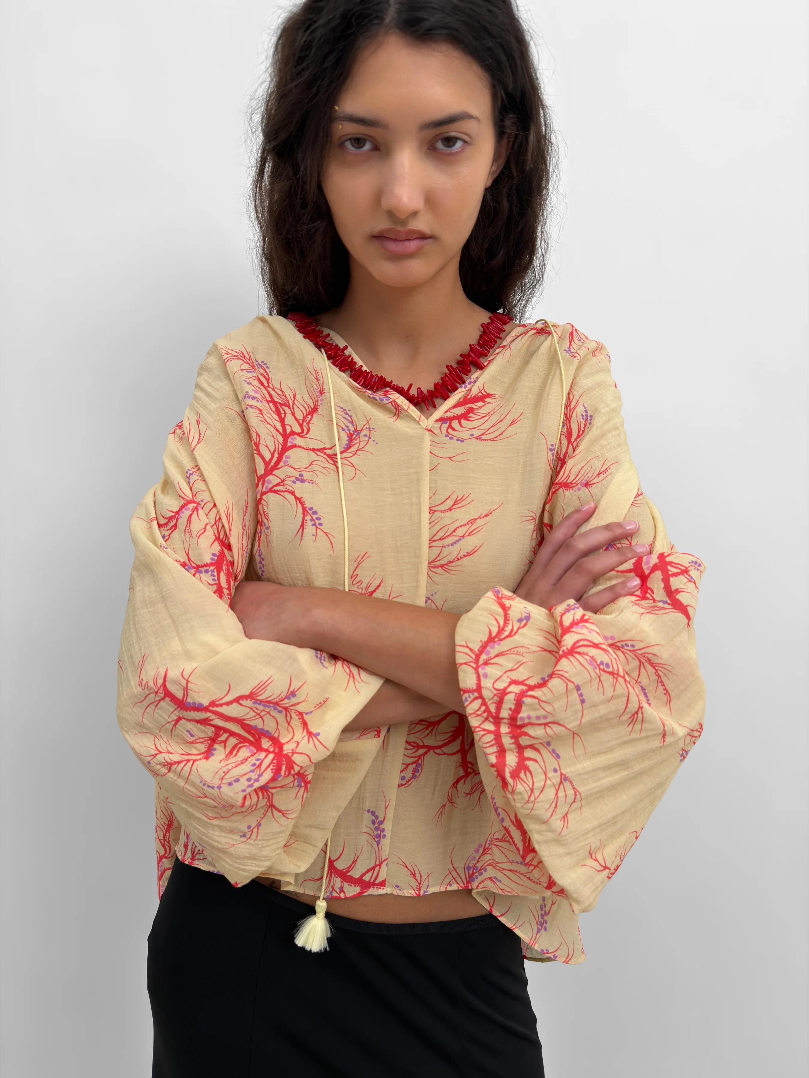 The Phoebe blouse in Seaweed - Image 6