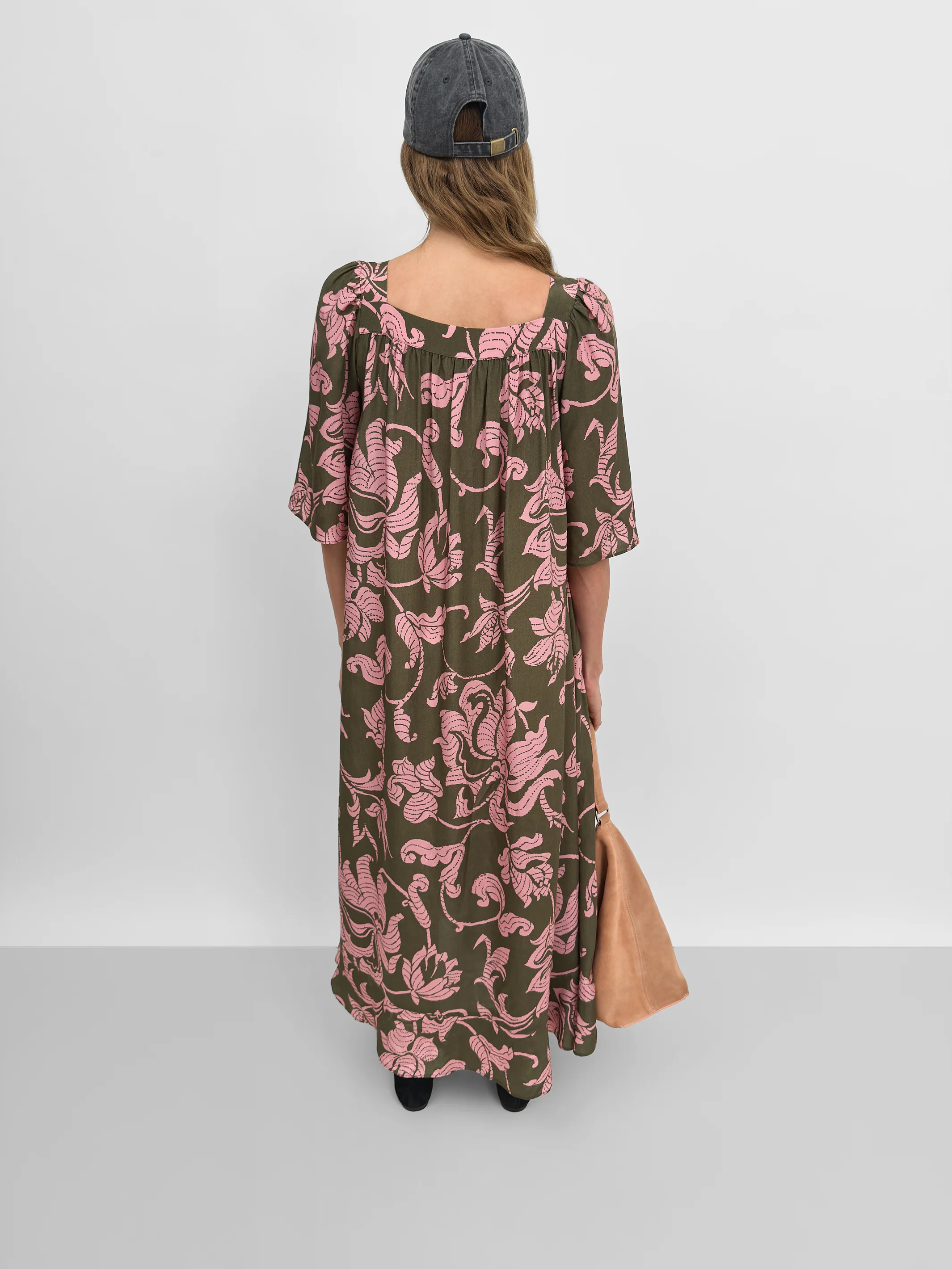 The Salem square neck dress in French Lily - Image 4