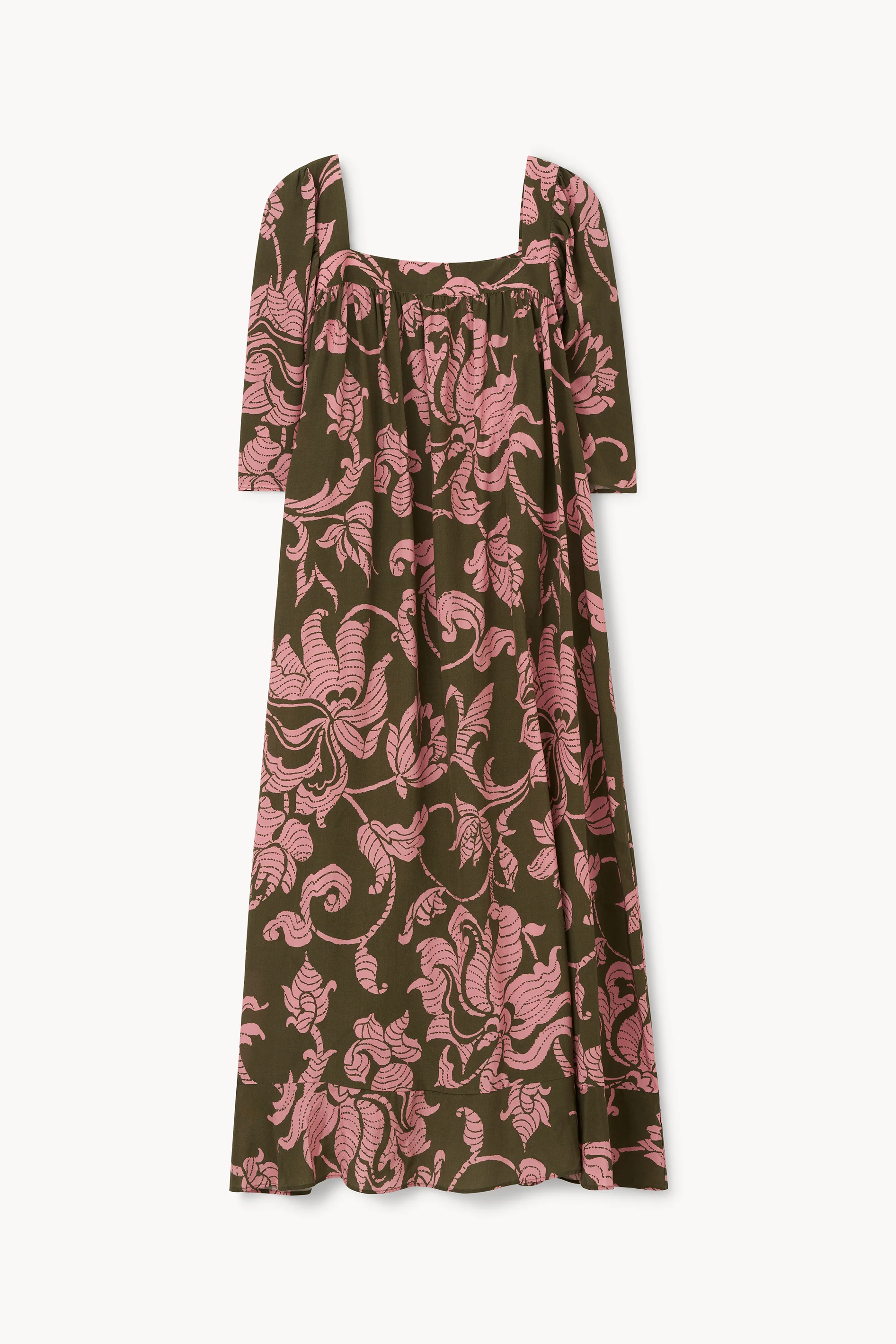 The Salem square neck dress in French Lily - Image 6