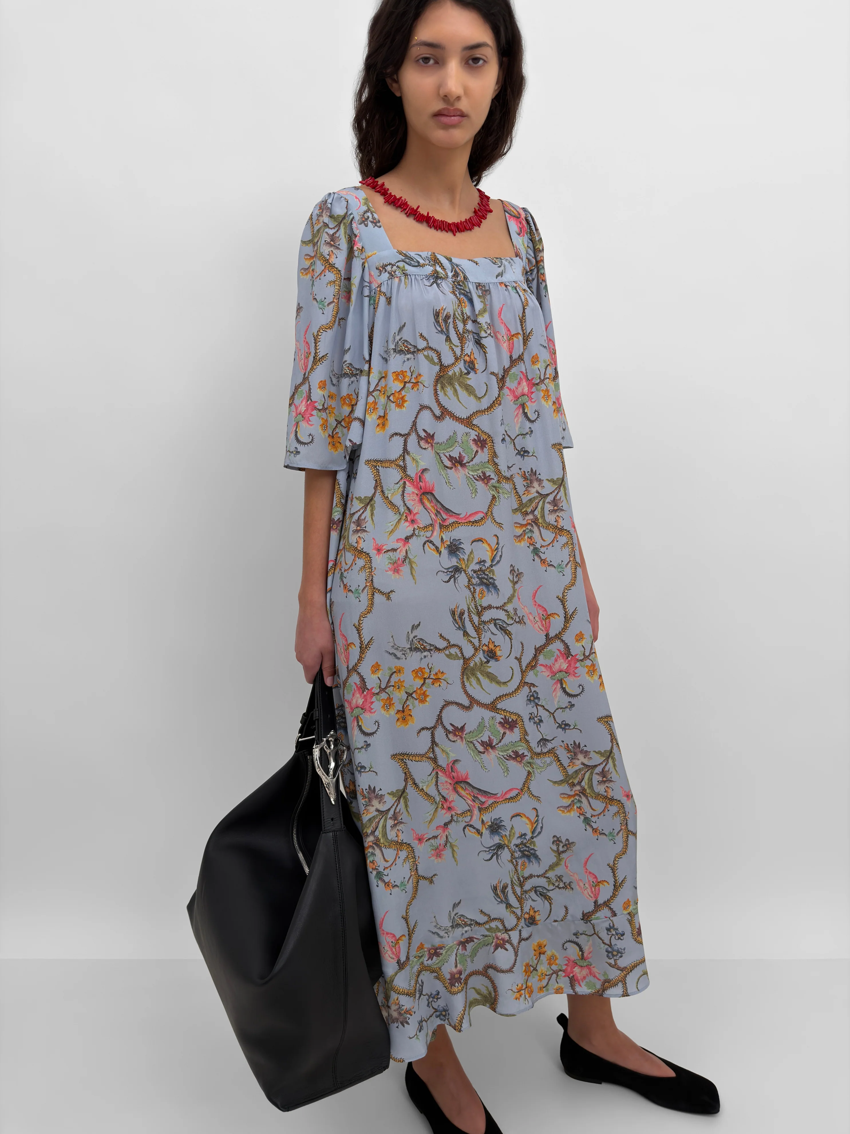 The Salem square neck dress in Trailing - Image 3