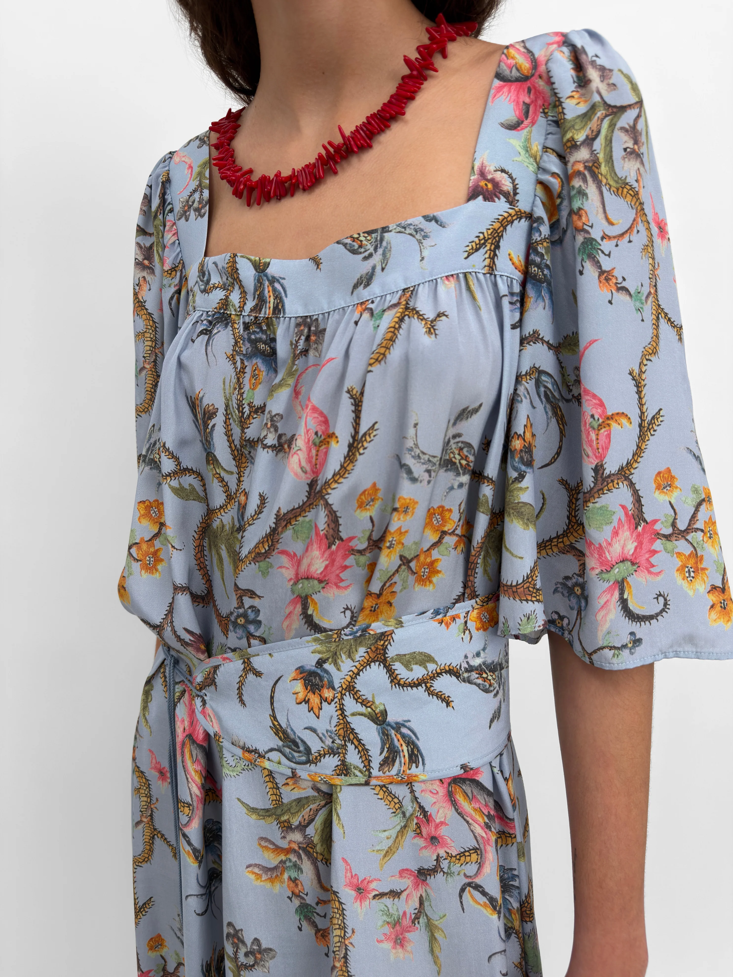 The Salem square neck dress in Trailing - Image 4