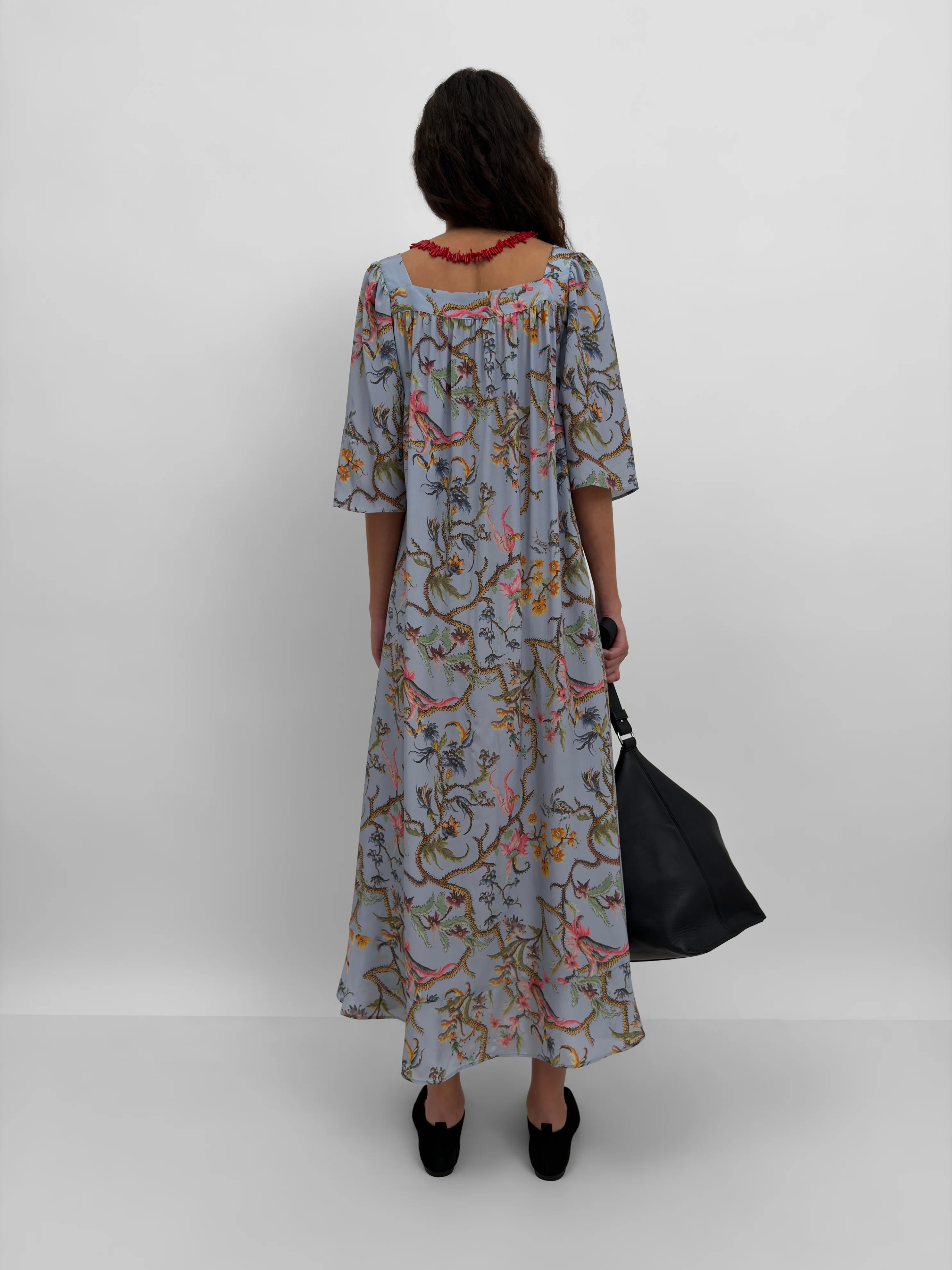 The Salem square neck dress in Trailing - Image 5