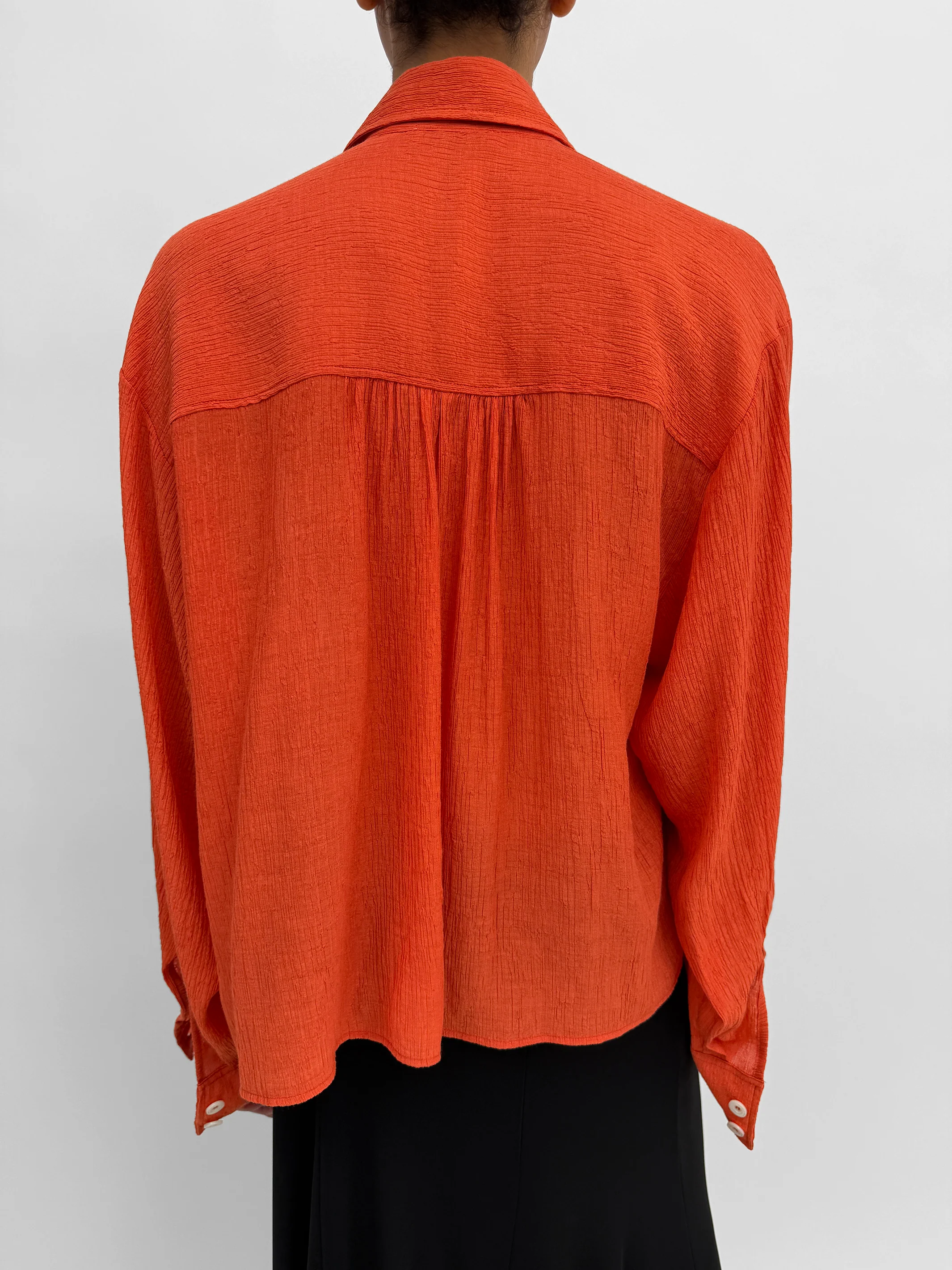 The Taylor plissé cropped shirt - Image 3