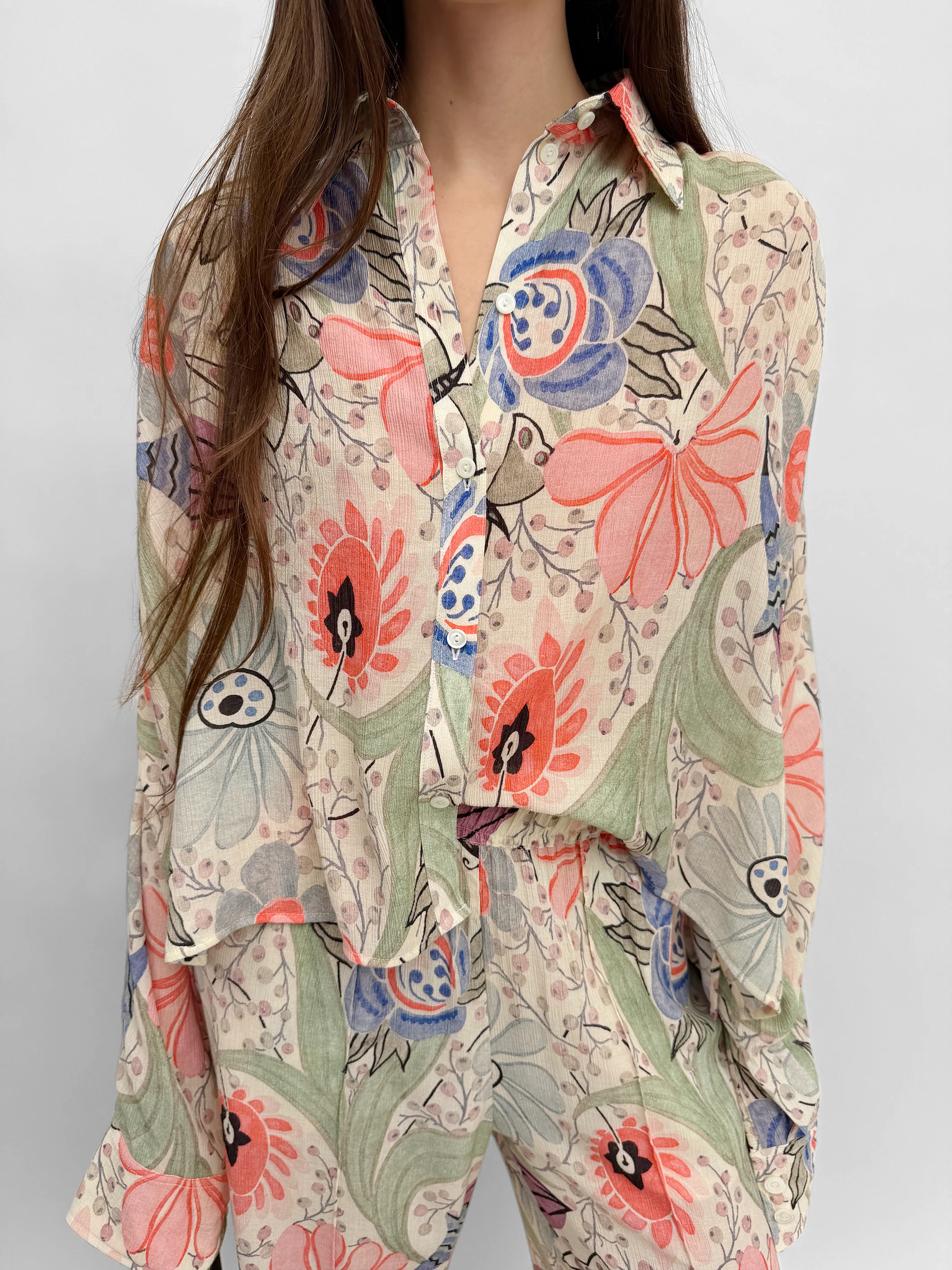 The Taylor plissé cropped shirt in Ducharne - Image 3