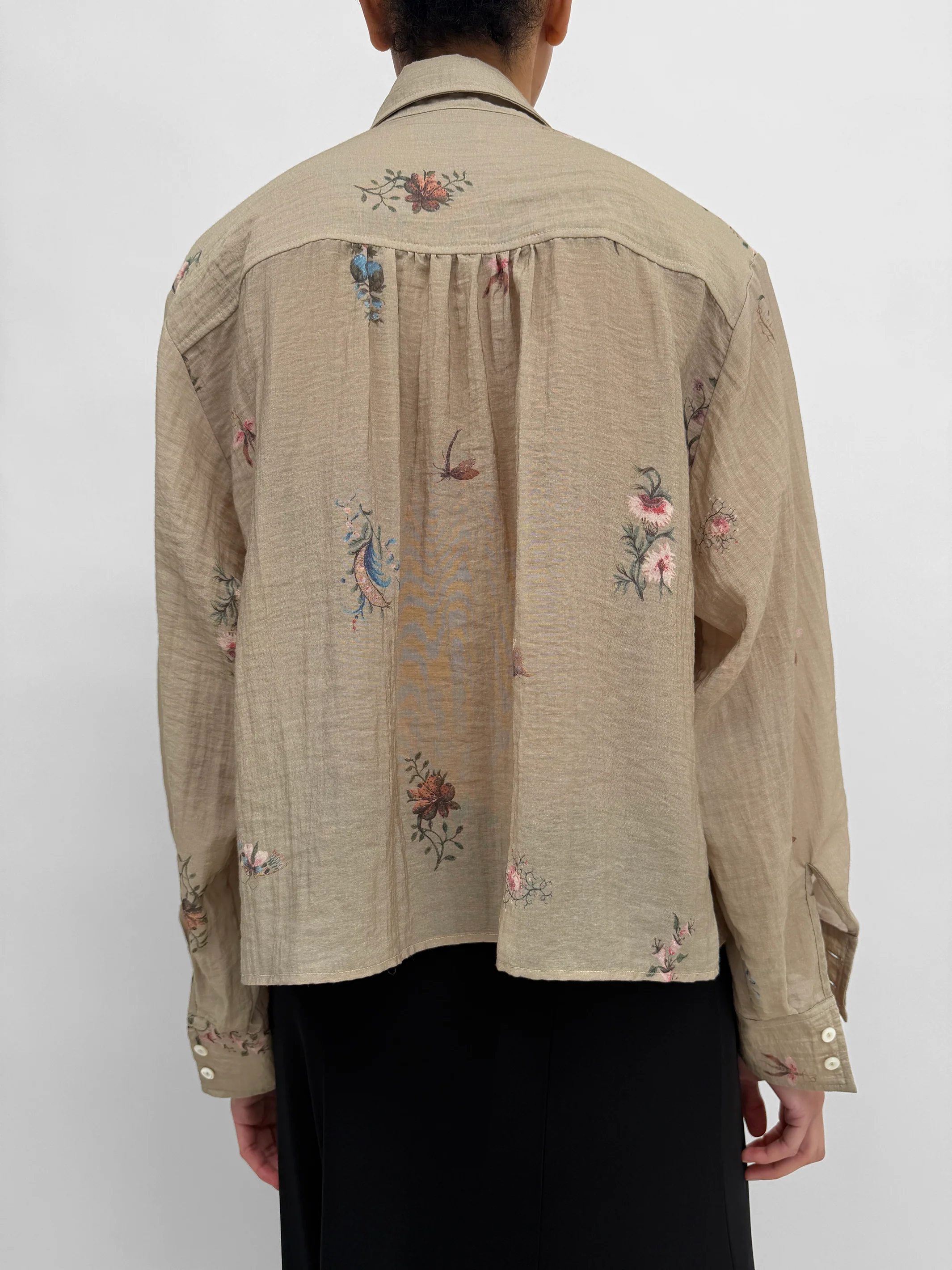 The Taylor plissé cropped shirt in Duchess - Image 3