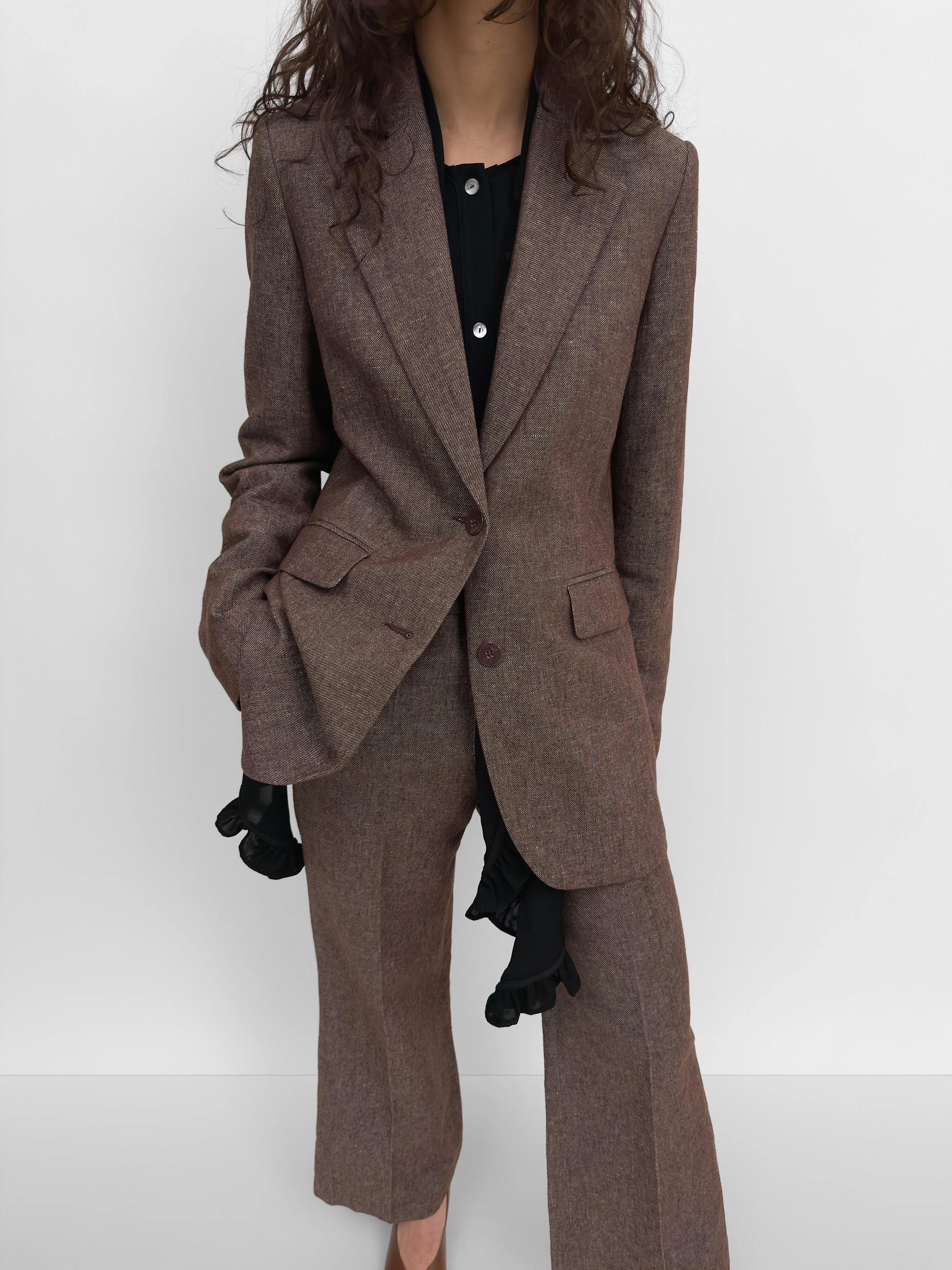 The Viola linen twill tailored blazer - Image 3